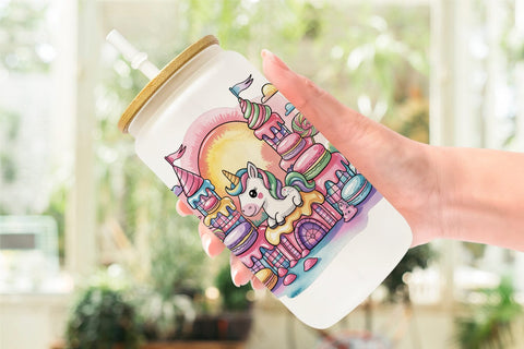 Glass Can Candy Unicorn Summer Sublimation artnoy 