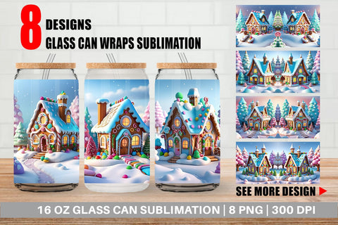 Glass Can Candyland House Sublimation artnoy 