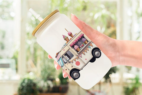 Glass Can Carnival Ice Cream Sublimation artnoy 