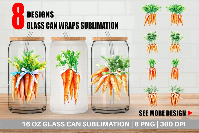 Glass Can Carrot Sublimation artnoy 
