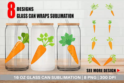 Glass Can Carrot Sublimation artnoy 
