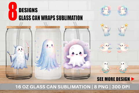 Glass Can Celestial Ghosts Sublimation artnoy 