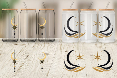 Glass Can Celestial Moon Sublimation artnoy 