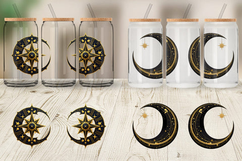 Glass Can Celestial Moon Sublimation artnoy 