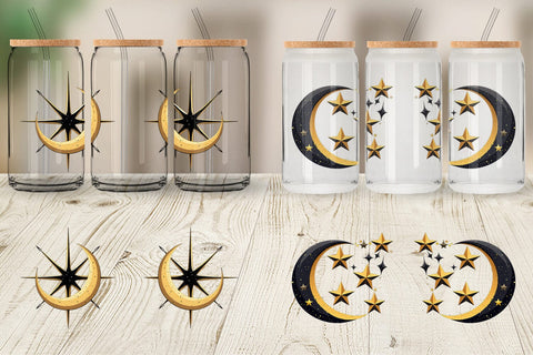 Glass Can Celestial Moon Sublimation artnoy 