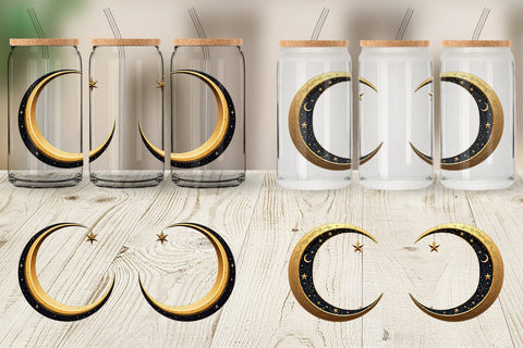 Glass Can Celestial Moon Sublimation artnoy 