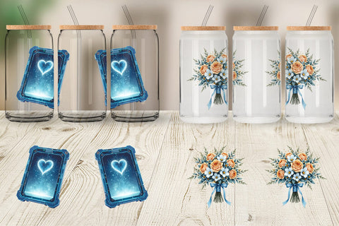 Glass Can Celestial Union Sci-Fi Wedding Sublimation artnoy 