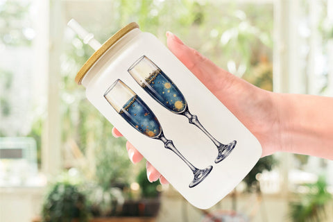 Glass Can Celestial Union Sci-Fi Wedding Sublimation artnoy 