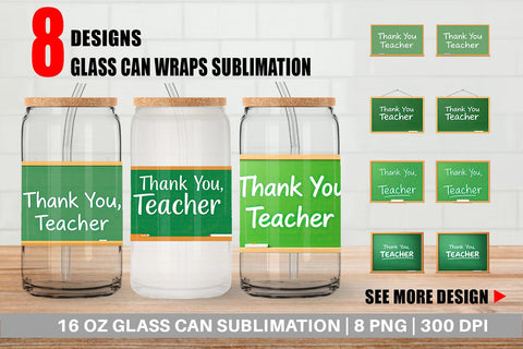 Glass Can Chalkboard Sublimation artnoy 