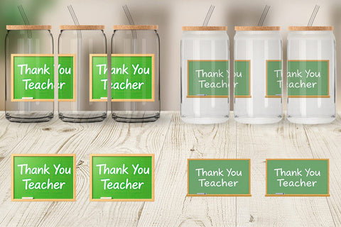 Glass Can Chalkboard Sublimation artnoy 