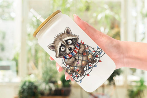 Glass Can Chaotic 4th of July Animal Sublimation artnoy 