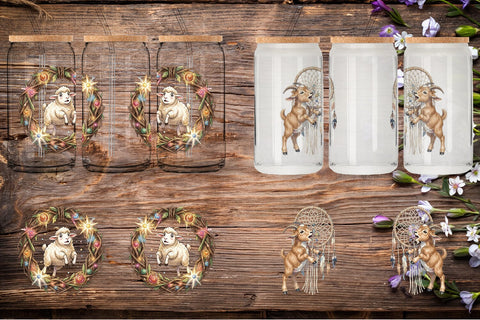 Glass Can Chaotic Celestial Western Watercolor Sublimation artnoy 