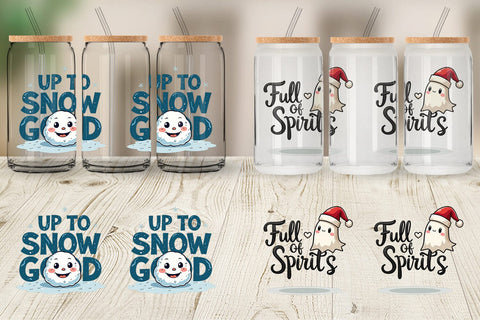 Glass Can Chaotic Holiday Spirit: Energetic Ugly Cute Quotes Sublimation artnoy 