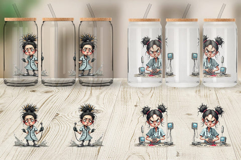 Glass Can Chaotic Nurse Sublimation artnoy 