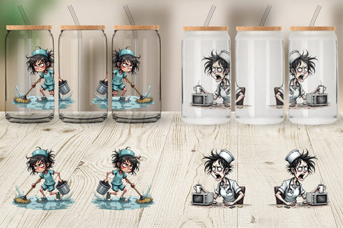Glass Can Chaotic Nurse Sublimation artnoy 