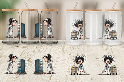 Glass Can Chaotic Nurse Sublimation artnoy 
