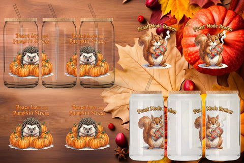 Glass Can Chaotic Retro Baking Watercolor Sublimation artnoy 