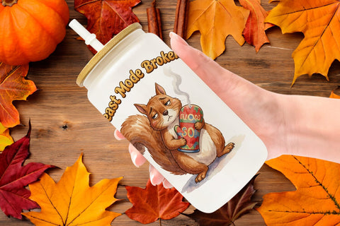 Glass Can Chaotic Retro Baking Watercolor Sublimation artnoy 
