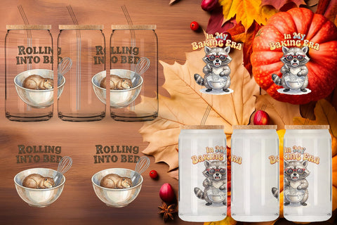 Glass Can Chaotic Retro Baking Watercolor Sublimation artnoy 