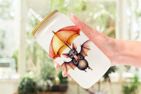Glass Can Chaotic Summer Critters Sublimation artnoy 