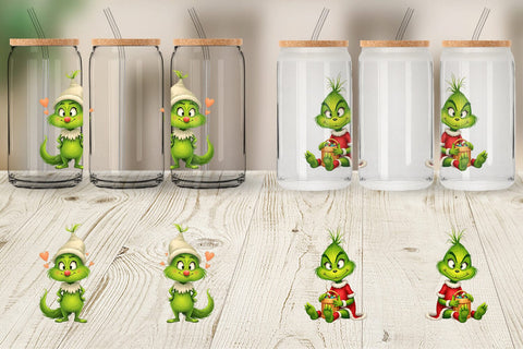 Glass Can Cheerful Baby Grinch Sublimation artnoy 