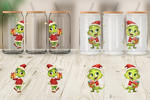Glass Can Cheerful Baby Grinch Sublimation artnoy 