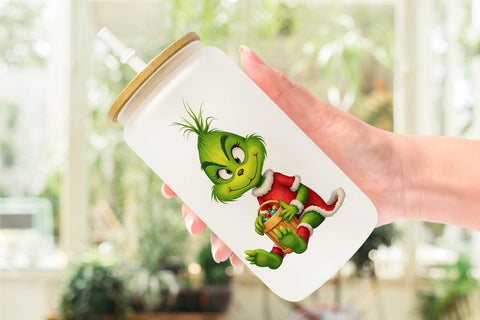 Glass Can Cheerful Baby Grinch Sublimation artnoy 