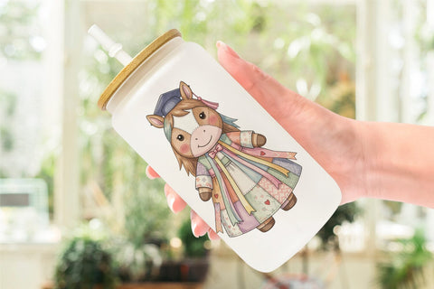 Glass Can Cheerful Graduation Party Patchwork Sublimation artnoy 