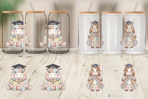 Glass Can Cheerful Graduation Party Patchwork Sublimation artnoy 