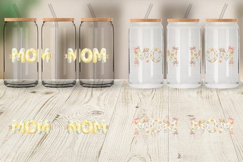 Glass Can Cheerful Picnic MOM Gingham Sublimation artnoy 
