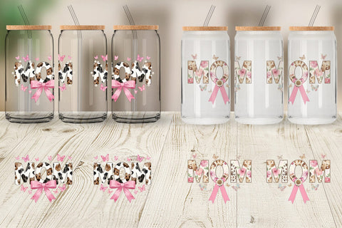 Glass Can Chic Animal Print MOM Watercolor Sublimation artnoy 