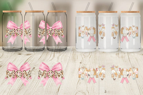 Glass Can Chic Animal Print MOM Watercolor Sublimation artnoy 