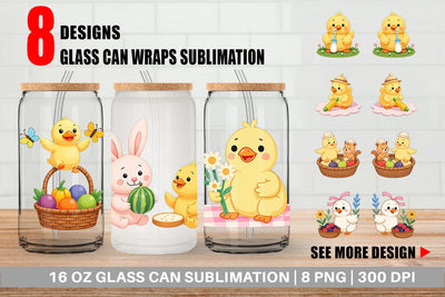 Glass Can Chicken Picnic Day Sublimation artnoy 