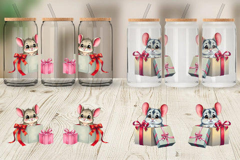 Glass Can Chinchilla Gift Sublimation artnoy 