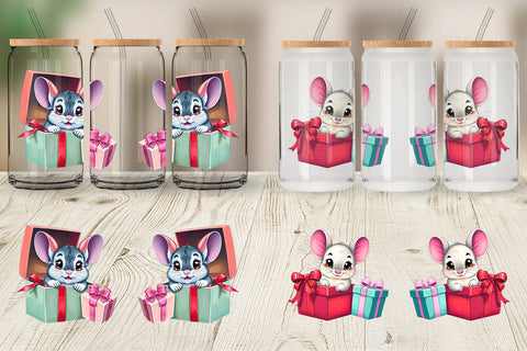 Glass Can Chinchilla Gift Sublimation artnoy 
