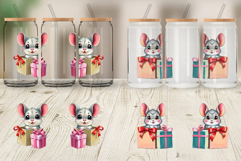 Glass Can Chinchilla Gift Sublimation artnoy 