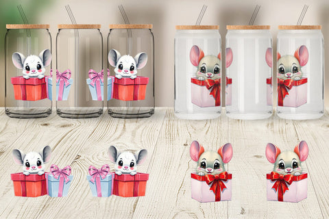 Glass Can Chinchilla Gift Sublimation artnoy 