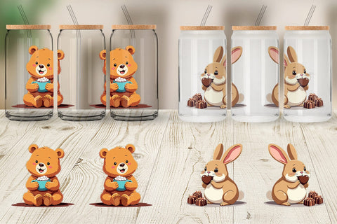 Glass Can Chocolate Animals Sublimation artnoy 
