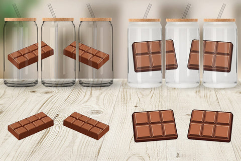Glass Can Chocolate Bar Sublimation artnoy 