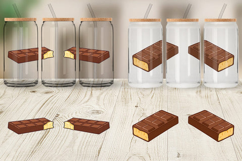 Glass Can Chocolate Bar Sublimation artnoy 