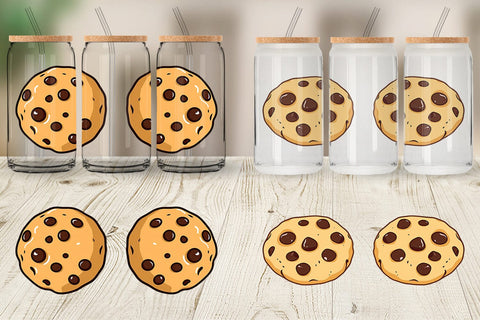 Glass Can Chocolate Chip Cookie Sublimation artnoy 
