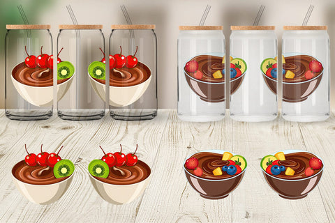 Glass Can Chocolate Fondue Sublimation artnoy 