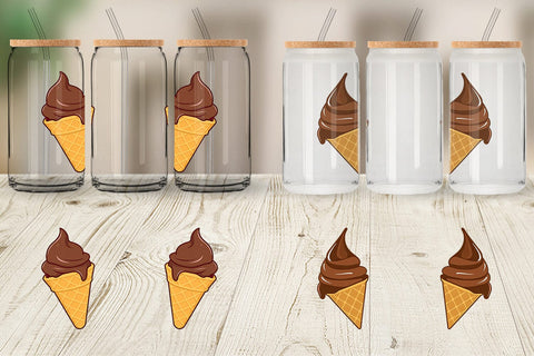 Glass Can Chocolate Ice Cream Sublimation artnoy 