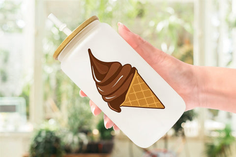 Glass Can Chocolate Ice Cream Sublimation artnoy 