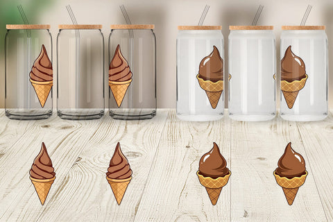 Glass Can Chocolate Ice Cream Sublimation artnoy 