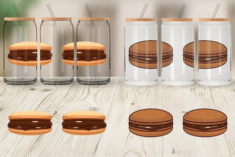 Glass Can Chocolate Macaron Sublimation artnoy 