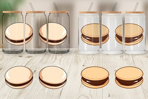 Glass Can Chocolate Macaron Sublimation artnoy 