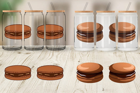 Glass Can Chocolate Macaron Sublimation artnoy 