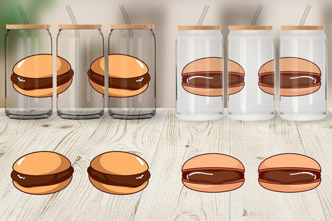 Glass Can Chocolate Macaron Sublimation artnoy 