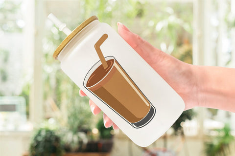 Glass Can Chocolate Milk Glass Sublimation artnoy 